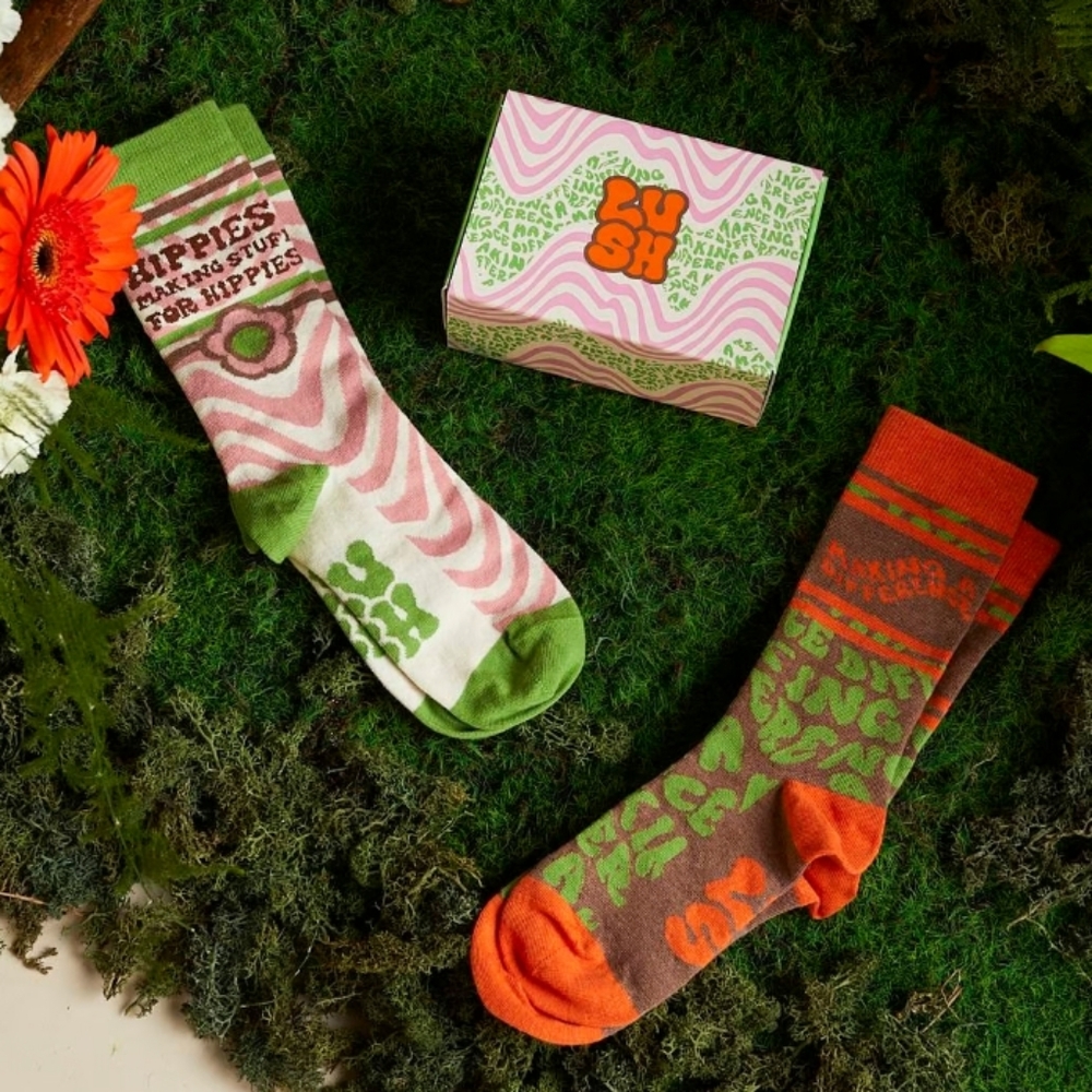 Lush happy hippy sock duo set